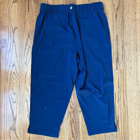 🆕 NWT T by Talbots activewear navy blue cropped lightweight pants size large - Picture 10 of 11
